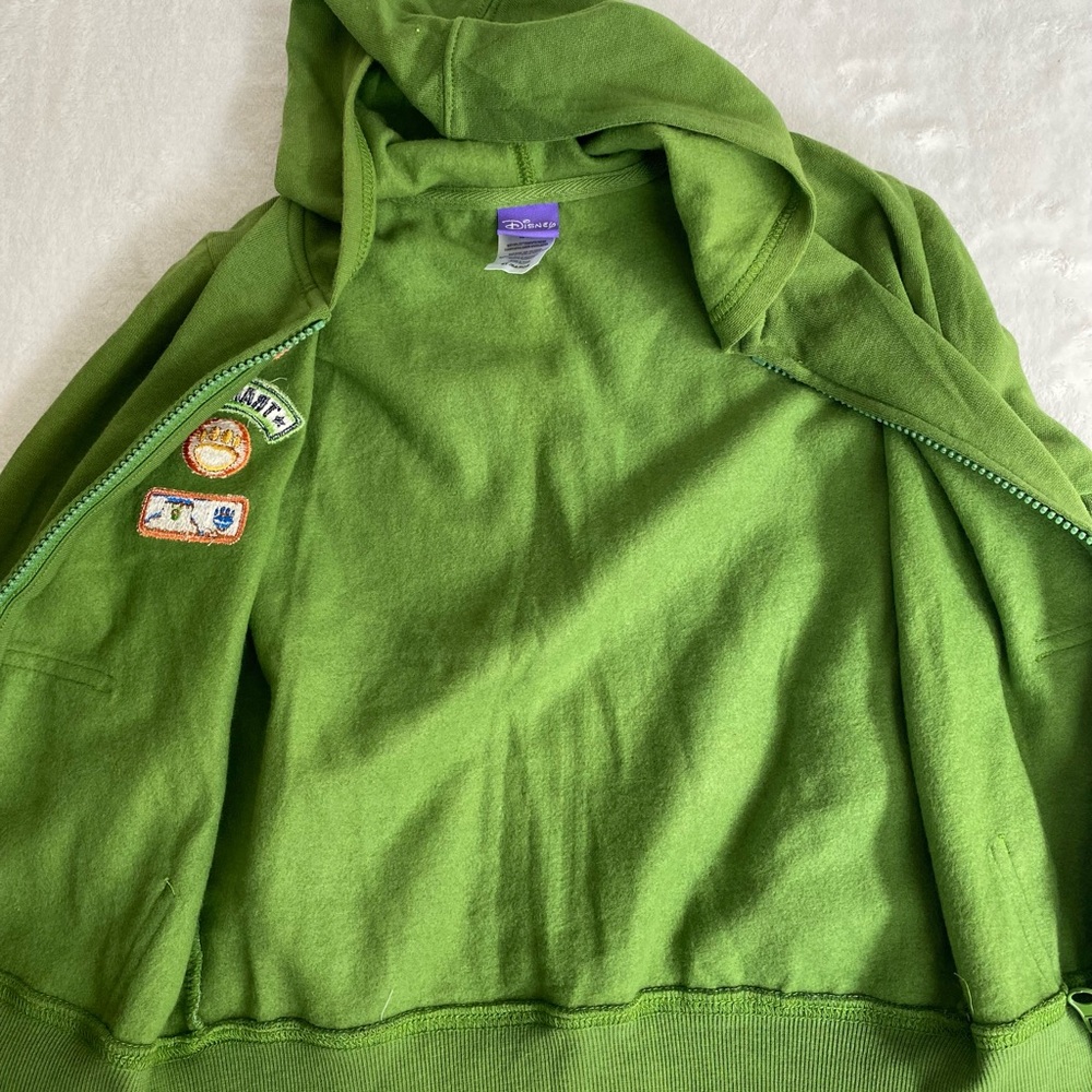 Disney Green Kids Hoodie with Patches Size 5T - Picture 7 of 7